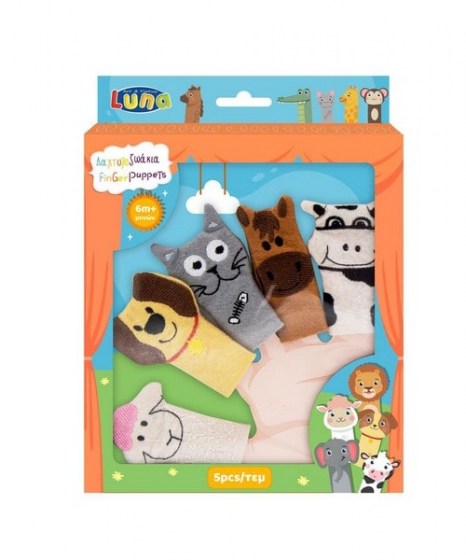 Δακτυλοζωάκια Luna Toys 5 τμχ 622101 2 σχέδια